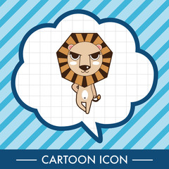 animal lion cartoon theme elements