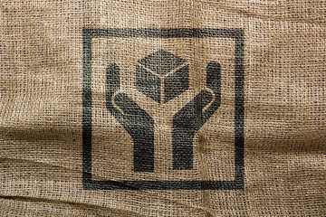 Industrial character of the stamp on the bag