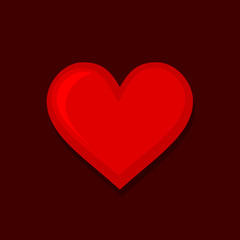 Flat Style Heart Icon. Vector