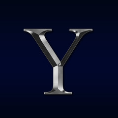 letter "Y" on a black  background