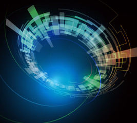 circle and rotation, abstract image, vector illustration