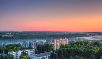 Obraz premium Evening spent on the roof