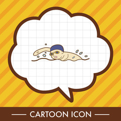 swimming exercise theme elements vector,eps