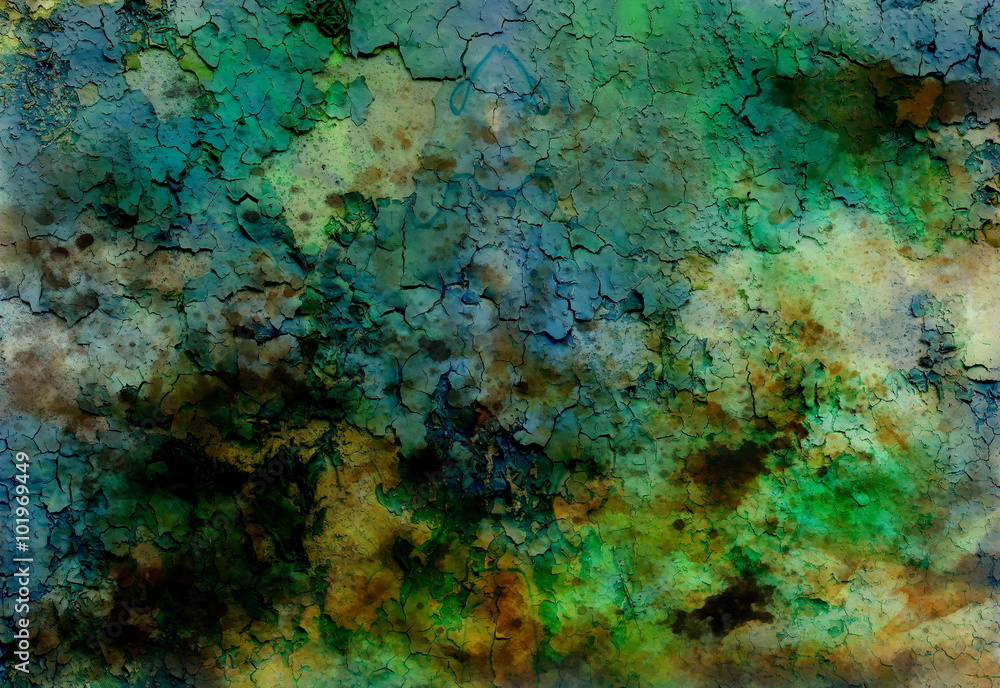 Aufkleber abstract background with spots and crackle structure..