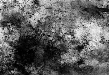 Abstract background with spots and crackle structure. Black and white