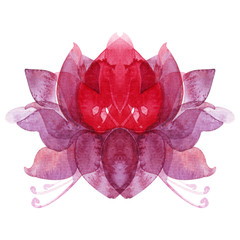 watercolor flower lotus chakra symbol - 101969634