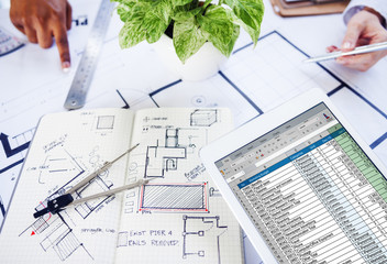 Financial Planning Accounting Report Spreadsheet Concept