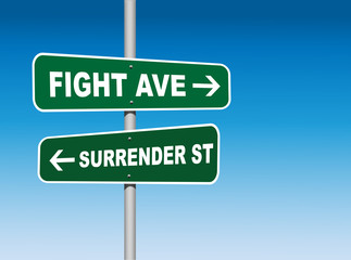 Fight or Surrender Choice (Vector)