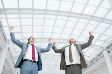 Fototapeta premium Happy businessman