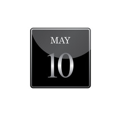 10 may calendar silver and glossy