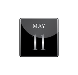 11 may calendar silver and glossy