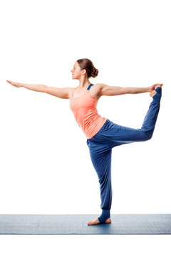 Woman Doing Yoga Asana Natarajasana