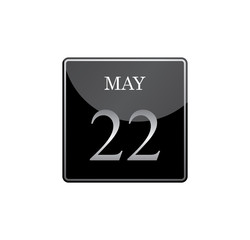 22 may calendar silver and glossy