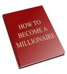 How to Become A Millionaire generic book isolated on white background