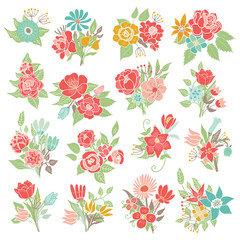 Obraz premium Seamless floral pattern vector background