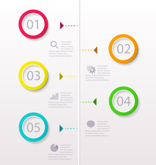 Timeline infographic, design template. Vector