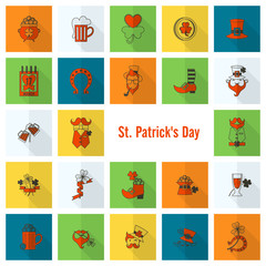 Saint Patricks Day Icon Set