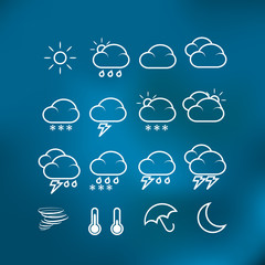 Weather icons set. Vector