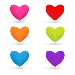 Colorful heart on white background