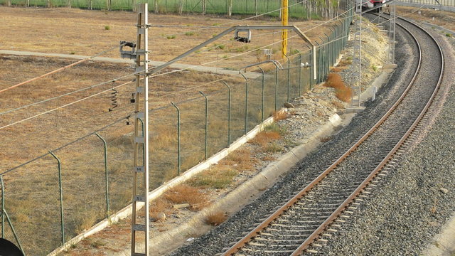 Passenger train passing