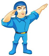 Illustrator of an Air Force Character