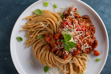 Wholegrain pasta spaghetti