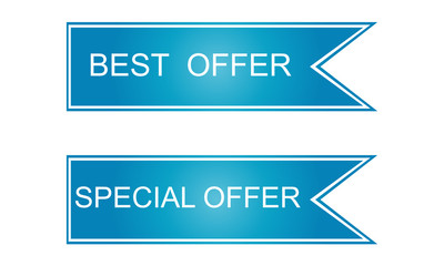 Best and special offer labels.