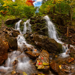Fototapeta na wymiar Landscape with waterfall