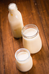 yogurt in glass container