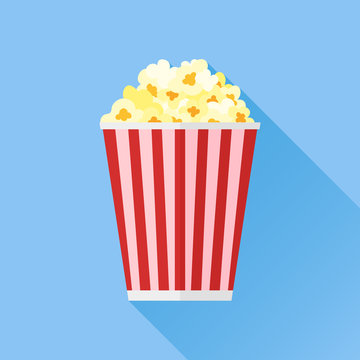 Popcorn flat icon