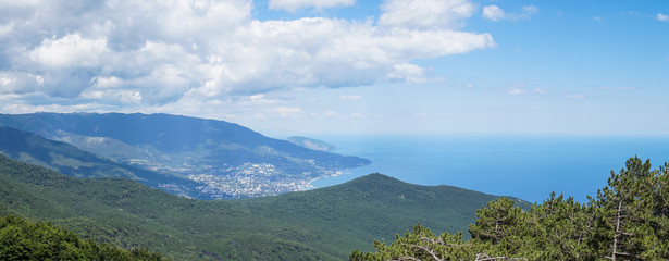 Yalta with AiPetri panoramic view from the top
