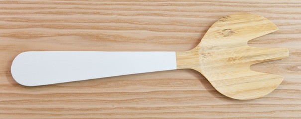 Wooden Fork Cutlery on A Brown Table