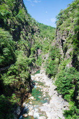 Schlucht im Val Grande in Italien