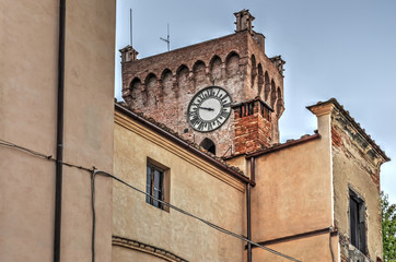 Fototapeta na wymiar ancient clock tower