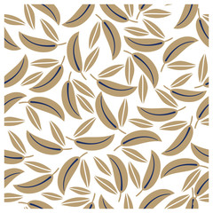 Leaves,fruits and Flowers seamless pattern