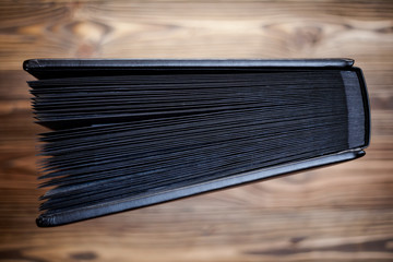 Opened traditional photo album