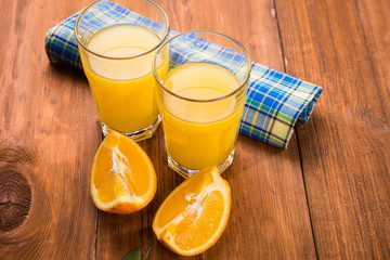 orange juice and fruit