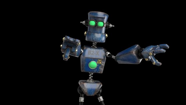 old robot dancing