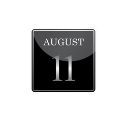 11 august calendar silver and glossy