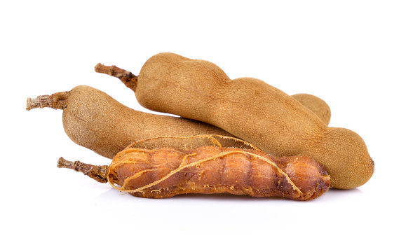 Tamarind on white background