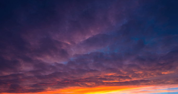 Clouds during beautiful sunset time-lapse 4k