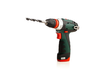 cordless drill isolated on white