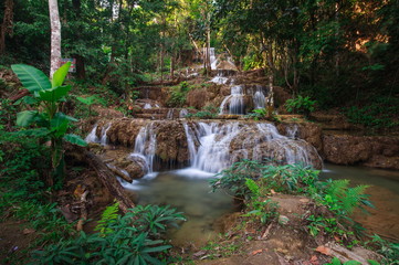 Ngao waterfall in the national park,Aumpher Ngao,lampang,thailand.
