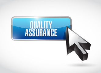 Quality Assurance business button sign concept