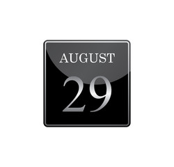 29 august calendar silver and glossy