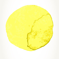 Yellow watercolor circle