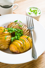 Baked potatoes with herbs