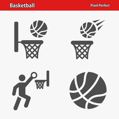 Basketball Icons. Professional, pixel perfect icons optimized for both large and small resolutions. EPS 8 format. © 13ree_design