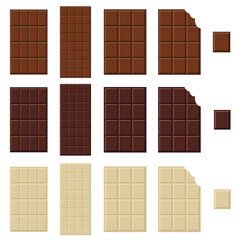 Chocolate bar isolated