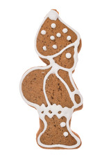 Christmas gingerbread elf isolated on a white background